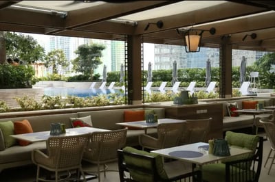 Pool bar at Shangri-La The Fort, Manila, The Philippines