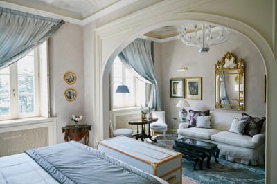suite in the villa at passalacqua with a view of lake como