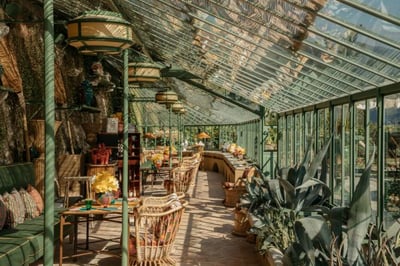 bar and lounge in the winter garden a former greenhouse next to lake como
