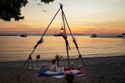 Beach picnic at Plataran Komodo Resort & Spa