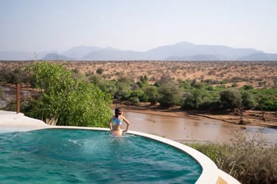 Infinity pool at Sasaab Lodges Kenya