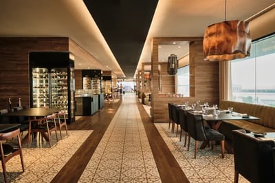 Restaurant dining at Octant Azores Portugal