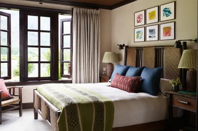 Luxury bedroom at Rio Palena Lodge Chile