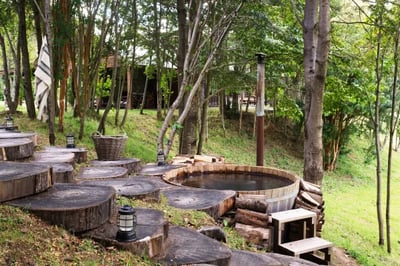 Hot tub at Rio Palena Lodge Chile