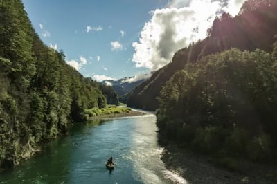 Kyaking at Rio Palena Lodge Chile