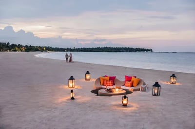 Romantic beach picnic at Uga Bay Sri Lanka