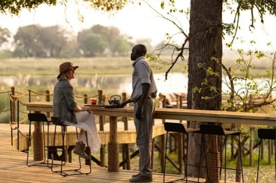 Two people at at North Island Botswana Okavango Delta