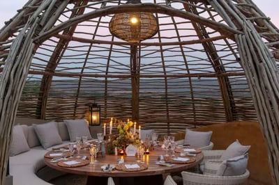 Al fresco dining at Long Lee Manor at Shamwari Private Reserve South Africa