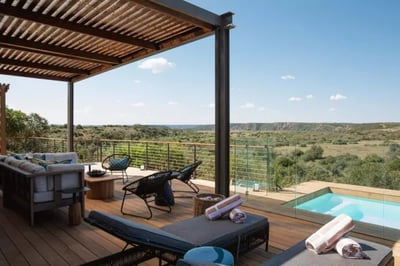 Private Sarile Villa pool at Shamwari Private Reserve South Africa