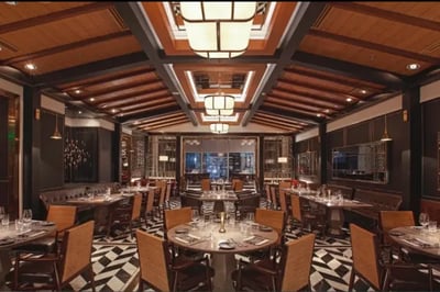 Steak restaurant at Shangri-La The Fort, Manila, The Philippines