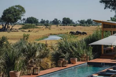 Views from the pool at Tawana Botswana Luxury Lodge