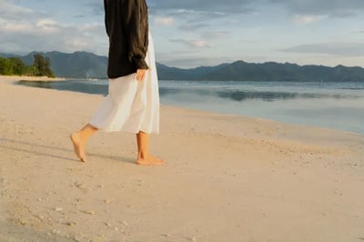 Beach walks at The Sira Lombok Indonesia