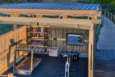 Outdoor gym at Tuludi Luxury Lodge Botswana