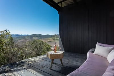 Views across a vineyard at Vik Chile luxury hotel