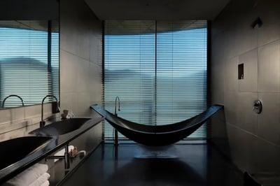 Hammok style bathtub at Vik Chile luxury hotel