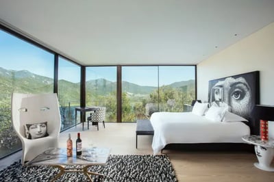 Luxury suite with a view at Vik Chile luxury hotel