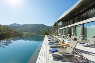 Infinity pool at Vik Chile luxury hotel