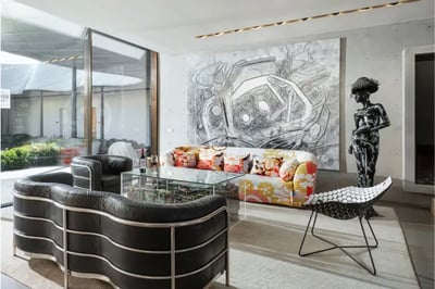 Chic living room at Vik Chile luxury hotel