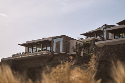 Exterior of the villas at One&Only Kea Island, Greece