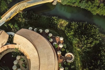 Aerial view Namia River Retreat Vietnam