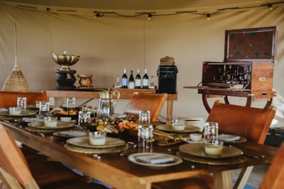 Dining at Wilderness Usawa, Tanzania
