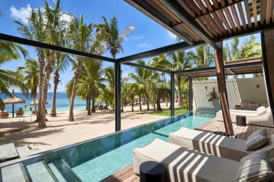 Pool villa over looking ocean at Lux Grand Baie, Luxury Holidays to Mauritius