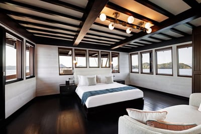 gorgeous interiors of private yacht
