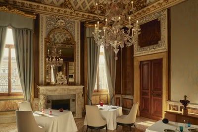 Archaic dining room at Aman Venice