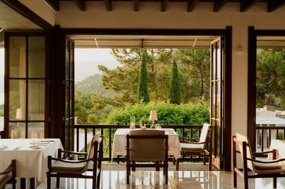 Dining room and terrace at Amanruya Turkey