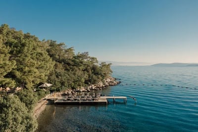 Beautiful jetty in Turkey Amanruya hotel