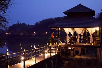 Dining at Anantara Golden Triangle Elephant Camp Thailand