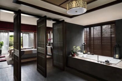 Stylish bathroom and bedroom Anantara Guiyang China