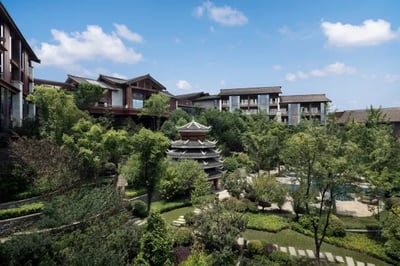 Green hotel gardens at Anantara Guiyang China