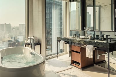 Bathroom in the City View Executive Suite at Four Seasons Hotel Seoul