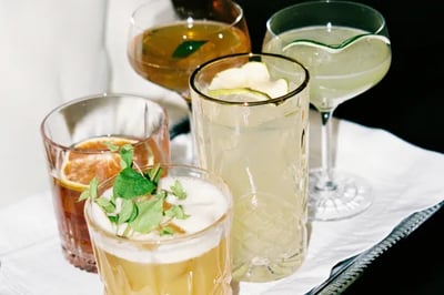 A selection of cocktails at the Belmond Monesterio Cusco