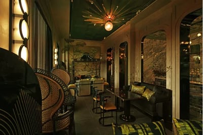 Chic luxurious bar in capella hotel bangkok