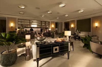 Luxurious lounge and bar in Bangkok hotel