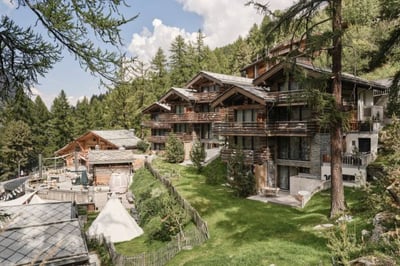 cervo mountain resort in zermatt in summer