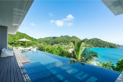 Infinity pool Villa at Cheval Blanc Seychelles