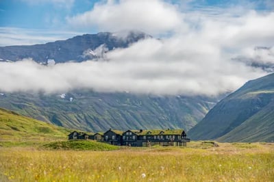 Summer exterior shot Deplar Farm Iceland