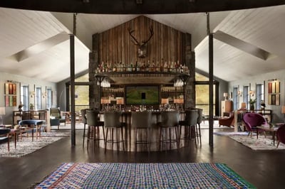 Stylish bar at Deplar Farm Iceland