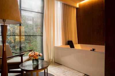 Modern luxurious bathroom at El Cielo hotel Medellin