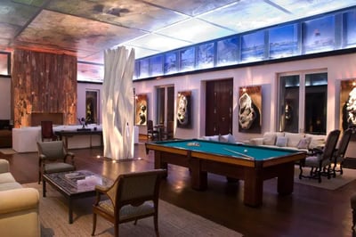 Lounge and games room at Estancia Vik Uruguay