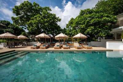 Beautiful pool at Fort Bazaar Galle Fort Sri Lanka
