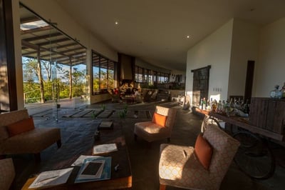 interior living area at the galapagos safari camp