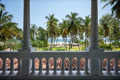 Views from a balcony Kalkudah Beach House Sri Lanka