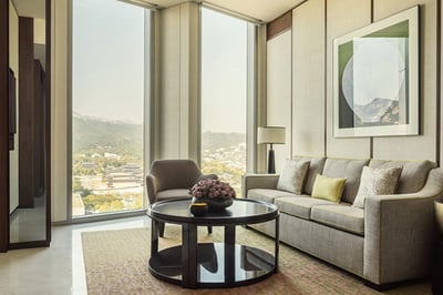 Living Room in Palace View Executive Suite at Four Seasons Hotel Seoul