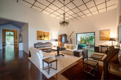 Lounge at Luxury Holidays to Lunuganga, Sri Lanka