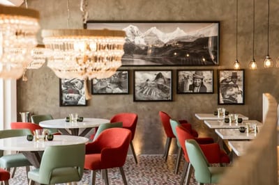Chic retro restaurant at Lux Grand Gaube Mauritius