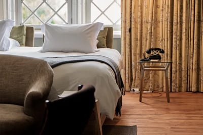 luxury bedroom in boutique hotel atemporal lima peru
